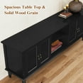 thumbnail image 2 of HLR 67" TV Stand, for TVs up to 75", Mid-Century Wood Entertainment Center for Living Room, Black, 2 of 7