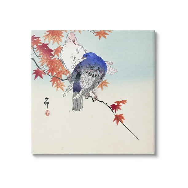 Stupell Industries Pigeons Ohara Koson Classical Painting Bird Portrait