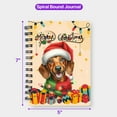 thumbnail image 5 of Merry Christmas Santa Dachshund Scarf Twinkling Lights Xmas Holiday Spiral Bound Journal Wiener Dog Lover Gifts Idea 5x7in Spiral Notebook - 00022, 5 of 5