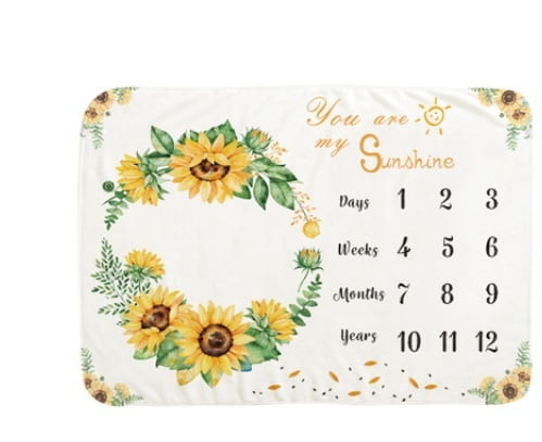 sunflower milestone blanket
