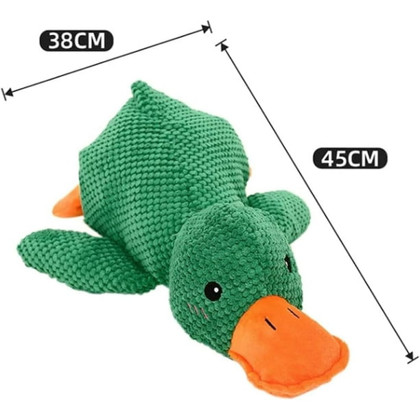 SURJDE Zentric Quack Quack Duck Dog Toy Yellow Duck Dog Toy Zentric Dog Toy Zentric Plush Dog Toy Squeaky Dog Chew Toys Quacking Duck Toy for Dog with Real Quack Sound Green