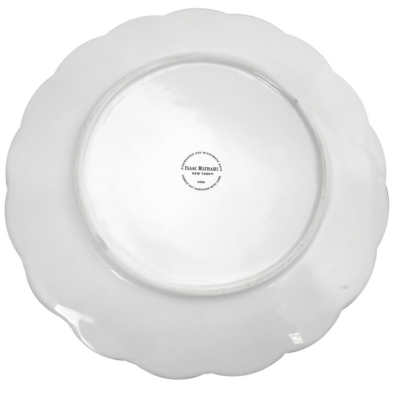 Isaac Mizrahi Chateau Fleur 4 Piece Plate Set with Metal Stand