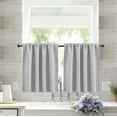 thumbnail image 2 of Joqmia Half Window Tier Curtains Blackout Thermal Insulating Short Curtains Half Window Curtains for Bedroom Kitchen RV Camper Bathroom Windows,Black-30" x 36"(2PCS), 2 of 7