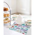 thumbnail image 4 of Spring Leaves Kitchen Dish Towels for Drying Dishes Set of 2, Watercolor Leaf Botanical Nature Light Blue Waffle Weave Microfiber Hand Tea Bathroom Towels Quick Dry & Absorbent Towel 12x12, 4 of 7
