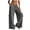 Dark Gray, variant on Hngshg Womens Cargo Pants Drawstring Elastic Waist Solid Color Casual Wide Leg Pants with Pockets Summer Vacation Outdoors Trousers