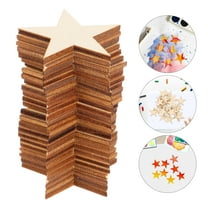 FOMIYES Wooden Star Cutouts for Crafts Made of Premium Wood Perfect for Party Decoration and DIY Projects 40mm