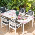 thumbnail image 2 of Easter Bunny Table Cloths for 5 Foot Rectangle Tables, Cute Rabbits Spring Daisy Flowers Butterfly Patio Waterproof Elastic Fitted Tablecloths, Washable Rectangular Table Cover for Camping, 2 of 8
