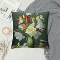 thumbnail image 2 of Creowell Flowers Bird Pillow Covers for Couch Sofa Indoor Outdoor Short Plush Pillow Case Wrinkle Resistant Fade Resistant 1PC 12x12in, 2 of 5