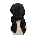 thumbnail image 4 of MSJUHEG Head Coverings,Turbans,Head Scarf,Hair Scarves,Chemo Hats,Head Hat Cap Ethnic Pre Tied Braid Hair Cover Wrap Turban Headwear Hat Black One Size, 4 of 6