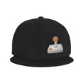 thumbnail image 3 of DouZhe Flat Brim Cap Snapback Hat, Game Joystick Controller Prints Adjustable Black Adult Baseball Cap, 3 of 6