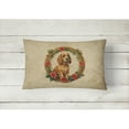 thumbnail image 2 of Cocker Spaniel Christmas Flowers Throw Pillow 12 in x 16 in, 2 of 4