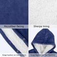 thumbnail image 5 of Catalonia Oversized Blanket Sweatshirt, Sherpa Fleece Hoodie, Super Soft Warm Comfortable Pullover with Large Front Pocket for Boys Girls Teens Kids(7-13 yr), 5 of 7