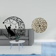 thumbnail image 2 of Escultura de pared de metal con diseño de místico y , placa de hierro forjado rústica escénica, decoración colgante 3D para oficina, sa, 2 of 8