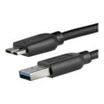 thumbnail image 1 of StarTech.com 2m 6ft Slim USB 3.0 A to Micro B Cable M/M - Mobile Charge Sync USB 3.0 Micro B Cable for Smartphones and Tablets (USB3AUB2MS) - USB cable - Micro-USB Type B (M) to USB Type A (M) - USB 3.0 - 6.6 ft - molded - black - for P/N: BNDTBUSB3142, HBS304A24A, PEXUS313AC2V, PEXUSB311A1E, PEXUSB314A2V2, S251BMU3FP, 1 of 5