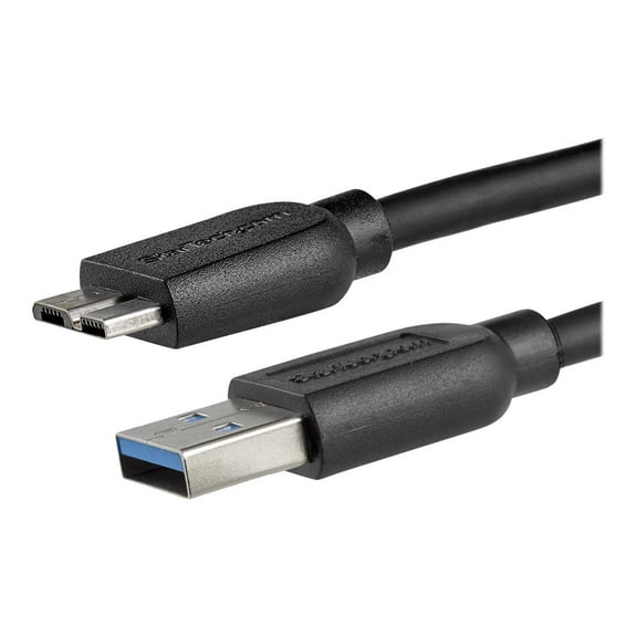 StarTech.com 2m (6ft) Slim SuperSpeed USB 3.0 A to Micro B Cable - M/M