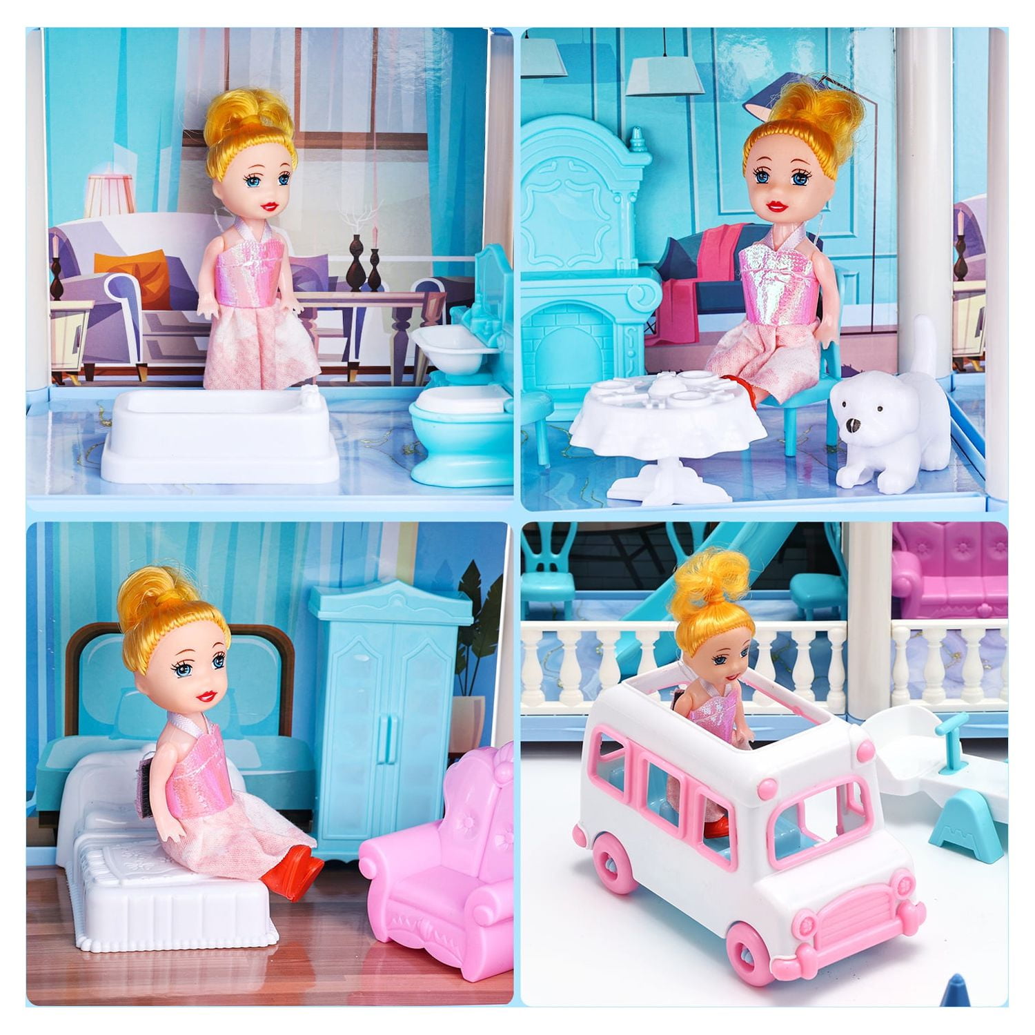 Girl Mini Doll Miniature House Game Set Pretend Play Toys Furniture Other  Pretend Play & Preschool Doll Toy Color Box With Light - Buy Girl Mini Doll  Miniature House Game Set Pretend