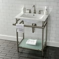 thumbnail image 4 of Kingston Brass Vpb24187w8 24" Rectangular Ceramic, Glass, Stainless Steel Console Bathroom, 4 of 7