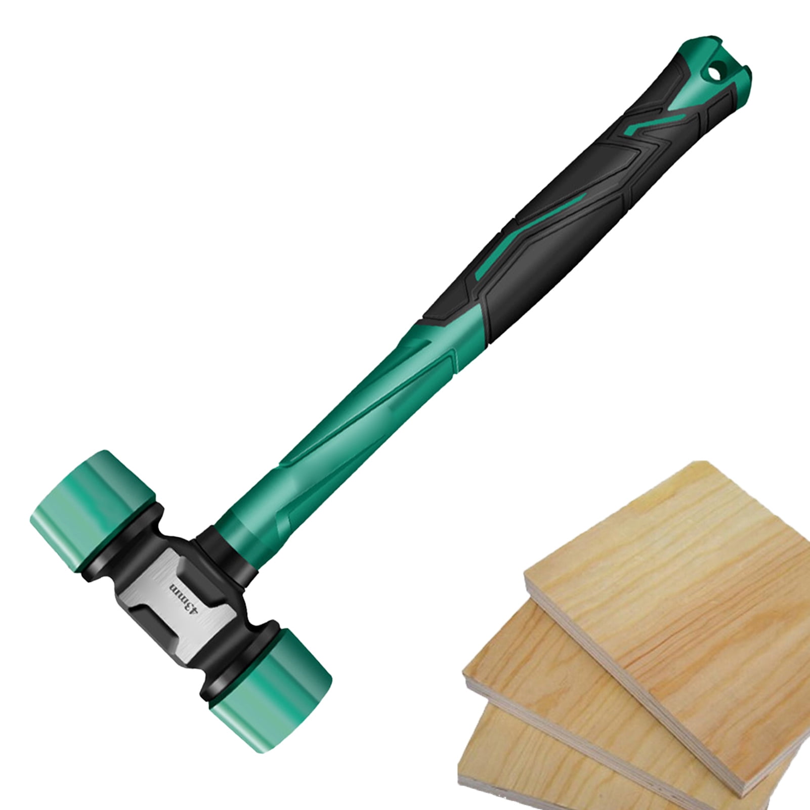 Rubber Hammer, Non Slip Hammer Mallet for Dorm Bed, Heavy Duty Rubber Hammer Heads, Ergonomic Grip Handle, Portable Double sided Soft Mallets