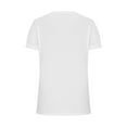 thumbnail image 5 of Siilsaa Womens Tops 2025 Soft Short Sleeve Casual Blouses Shirt Crewneck Fashion Knit Pullover Sweater White,XXL, 5 of 5