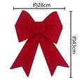 thumbnail image 3 of Large Christmas Bow, 1PCS Plush Giant Bow with Long Streamers Huge, 28x43cm Xmas Tree Red Bows Outdoor Indoor for Garland Wreath, Stairs, Door, Fireplace, Railing, Porch,Wedding, Party, 3 of 8