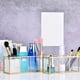 thumbnail image 3 of Caja de Almacenamiento de Pinceles de Maquillaje de Vidrio Transparente, Contenedor de Cosméticos Dorado, Soporte para Lápiz Labial, Organizador de Pinceles de Maquillaje, 3 of 6