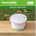 thumbnail image 3 of Compostable Lids for 6-8 oz Paper Food Container Bowls, 3 of 3