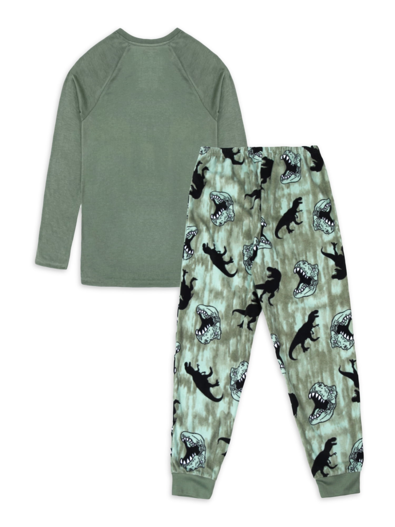 Wonder Nation Boys Long Sleeve Graphic Top with Jogger Pants Sleep Pajama Set, Sizes 4-18