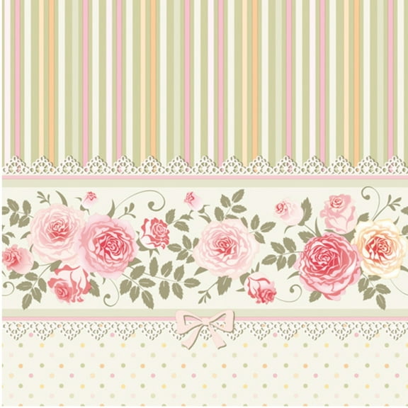 Keep Unique Flower Printed Paper Napkins, Luncheon Decoupage Napkin, Assorted Color, 20/Pack