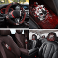 thumbnail image 4 of HUIACONG Automotive Interior Accessories, with Key Pendant Seat Protectors Auto Hand Rest Pad, 14 Pcs Skull and Floral Design Car Interior Accessory, 4 of 7