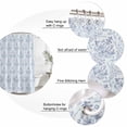thumbnail image 6 of Blue Boho Waterproof Fabric Shower Curtain,Middle Century Traditional Floral Pattern Waterproof Fabric Shower Curtain for Bathroom Curtains Bathtubs Hotel Shower Curtains with 12 Hooks Standard 72x72, 6 of 8