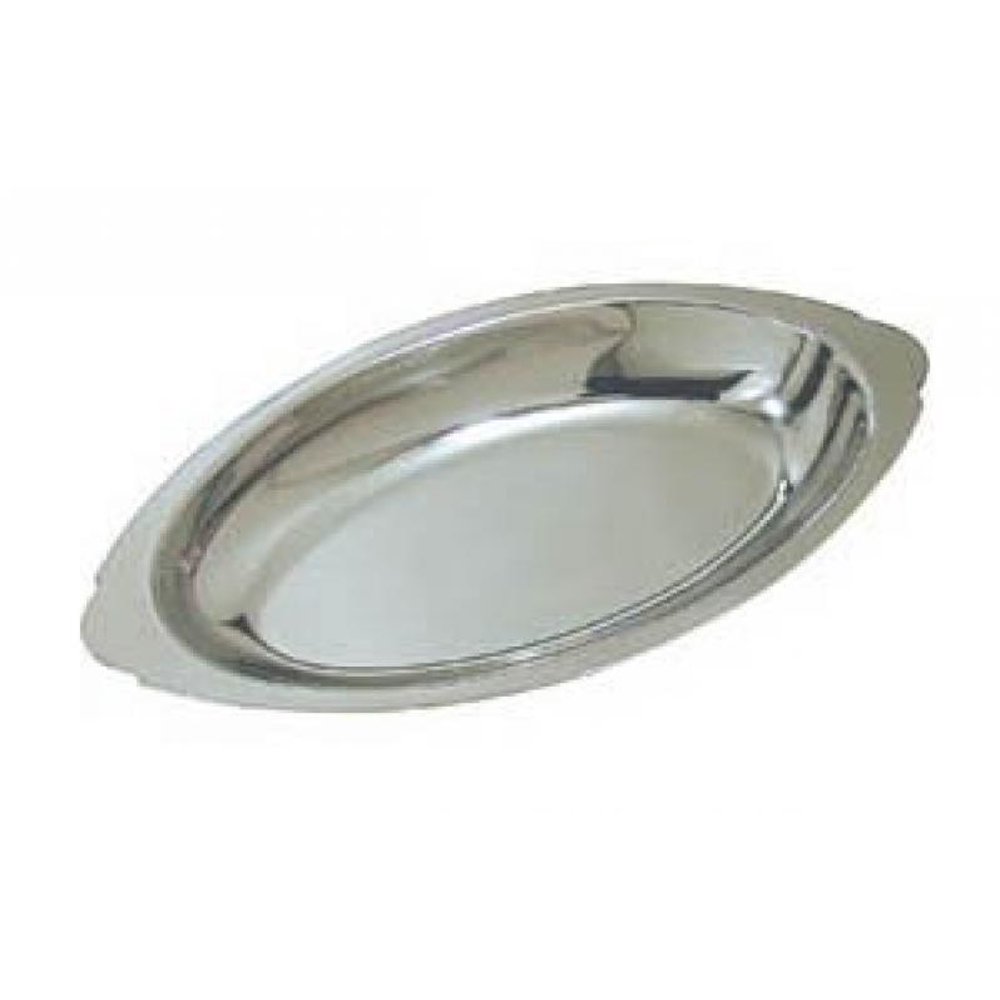 20 oz. (Ounce) Stainless Steel Oval Au Gratin Serving Dish Pan Platter