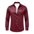thumbnail image 4 of Kezqiaxn White Button Down Shirt Men Long Sleeve Collared Business Work Shirts with Pocket Plus Size Fashion Fall Winter Clothes, 4 of 5