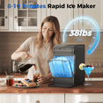thumbnail image 4 of Nugget Ice Maker Countertop, 38lbs per Day Portable Ice Machine, 8 Mins Fast Ice Making, Self-Cleaning, Pebble Ice Making for Home, Party, Camping, 4 of 10