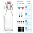 thumbnail image 2 of GPED 8.5 oz Swing Top Glass Bottles, 8 Pack Flip Top Beer Brewing Bottles with Airtight Rubber Seal Flip Caps for Fermentation, Kombucha, Vanilla Extract, Juice, Tea, Wine, Soda - Bonus 2 Pourers, 2 of 7