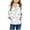 Z2-White, variant on Shadoumai Back To School Clothes For Teen Girls Girls Hooded Cardigan Coat With Diy Hand Painted Patch Pocket Zipper For Children Stylish Warm Outerwear