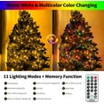 thumbnail image 3 of MZD8391 336FT 1000 LED Color Changing Christmas Lights Outdoor Indoor, Christmas Tree Lights, Waterproof Christmas String Lights Timer Remote, 11 Lighting Modes (Warm White & Multicolor), 3 of 8