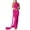 Hot Pink, variant on Women's One Shoulder Party Dress Ruched Formal Bodycon Maxi Gown Dress for Evening Black M