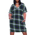 thumbnail image 1 of Clan mackenie tartán vestido holgado con bolsillo para mujer embarazada vestido de verano, 1 of 6