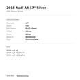 thumbnail image 2 of 2018 Audi A4 17" Silver OEM Factory Wheel Rim 8W0601025K, 2 of 2