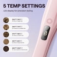 thumbnail image 3 of Wavytalk Steam Hair Straightener, 1.38'' Nano Titanium Flat Iron with Detachable Comb for Silk Press Smoothing, Pink, 3 of 9