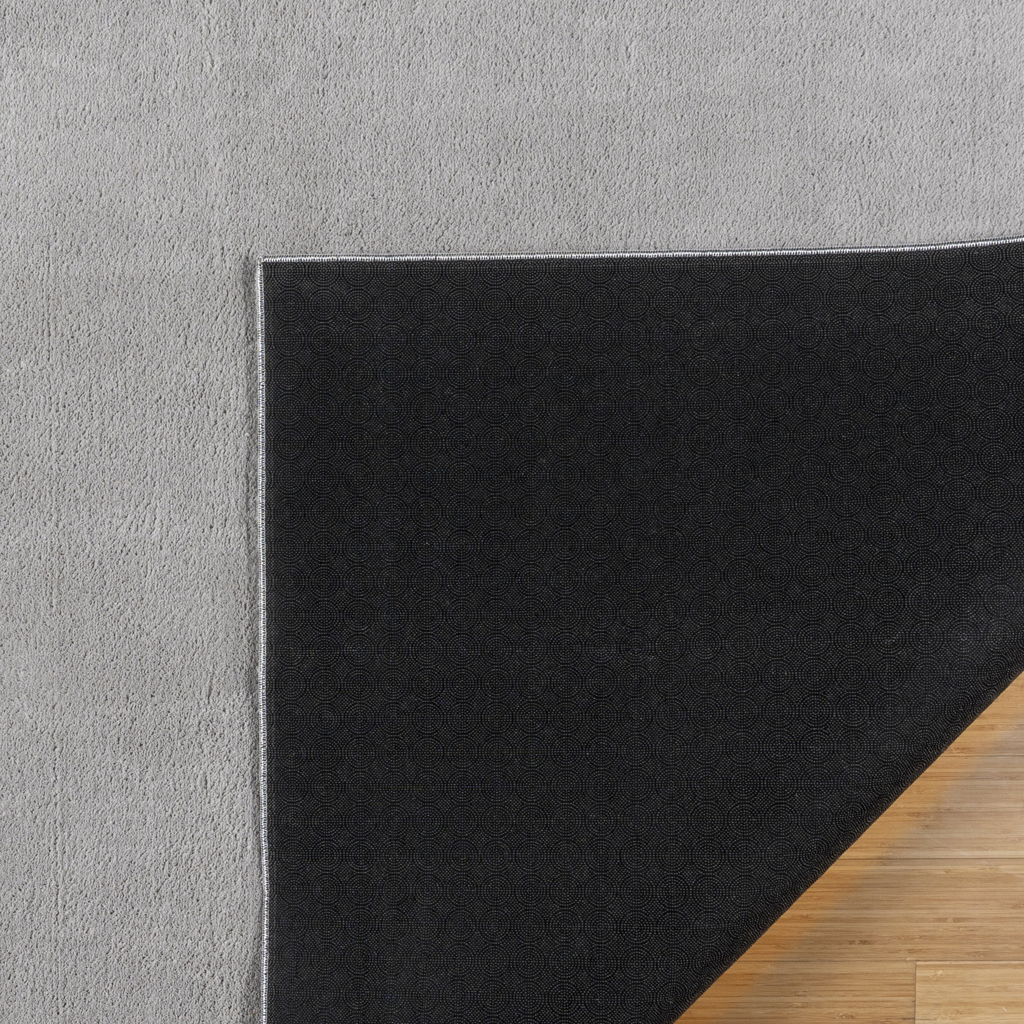 Cadence Tonee Shag Solid Color Gray Area Rug, 8x10