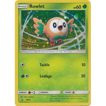 Pokemon Promo Rowlet SM22 (Best Nature For Rowlet)