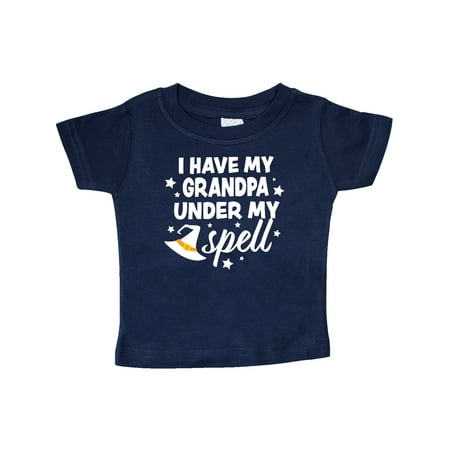 

Inktastic I Have My Grandpa Under My Spell with Cute Witch Hat Gift Baby Boy or Baby Girl T-Shirt