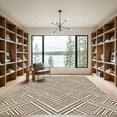 thumbnail image 2 of ODIKA 2'x3' Machine Washable Non-Slip Area Rug, Geometric Greige High Traffic Rug, Beige, 1004336, 2 of 7