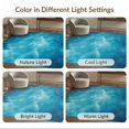 thumbnail image 7 of ODIKA 8'x10' Washable Area Rug Durable, Non-Slip Blue Deep Oceanic Celestial Fish Design Starry Night Sky Motif with Ethereal Forest for Living Room, Under Sectional, Family, 7 of 7