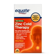 Equate Zinc Cold Therapy Tablets, Citrus Flavor, 25 Count