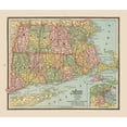 thumbnail image 2 of Cram 17x15 Gold Ornate Wood Framed with Double Matting Museum Art Print Titled - Massachusetts, Rhode Island - Cram 1888, 2 of 4