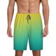 thumbnail image 1 of Balery Teal To Yellow Gradient Pantalones cortos de pijama de punto de algodón para hombre con cinturilla y bolsillos-X-Large, 1 of 6