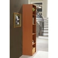 thumbnail image 4 of Hodedah 12 x 16 x 47 Inch 5 Shelf Bookcase & Office Organizer, Cherry, 4 of 6