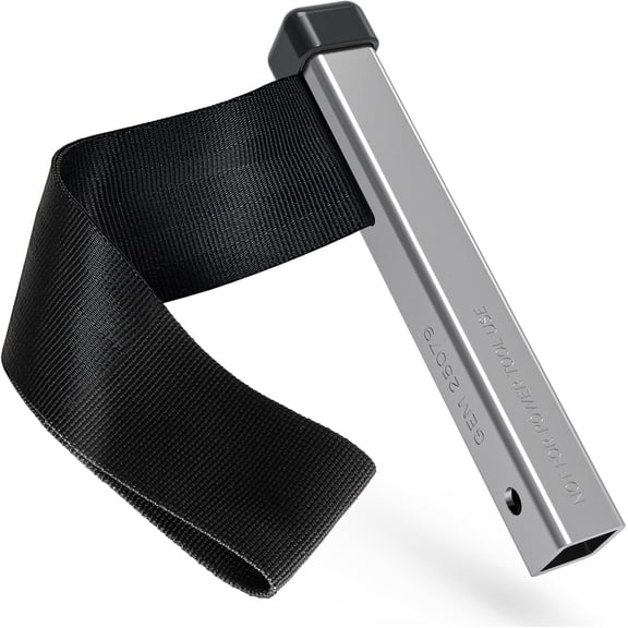 Adjustable 1/2" Drive Strap Wrench with Anti-Slip Nylon Belt. Universal for Car, Motorcycle, Semi Truck & Small Engine Oil Filter Removal